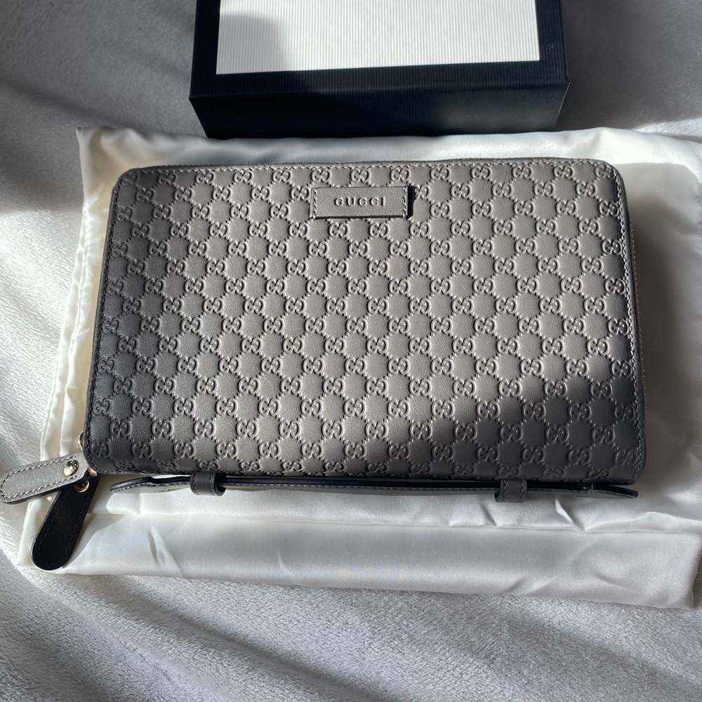 Gray Gucci Large Wallet Organizer
